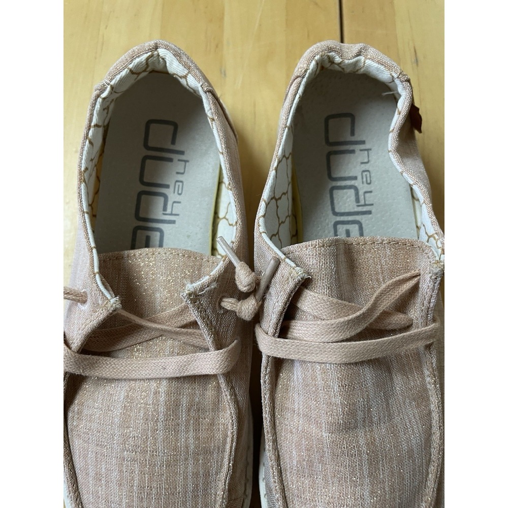 HEYDUDE Wendy Chambray - Womens Comfortable Slip on Shoes Size 5